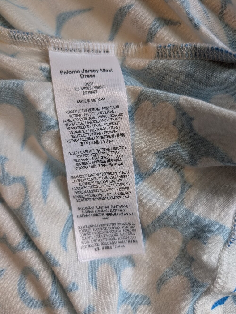 Pre-owned Boden Paloma Jersey Maxi Blue maxi Dress Size 0 - Picture 12 of 12